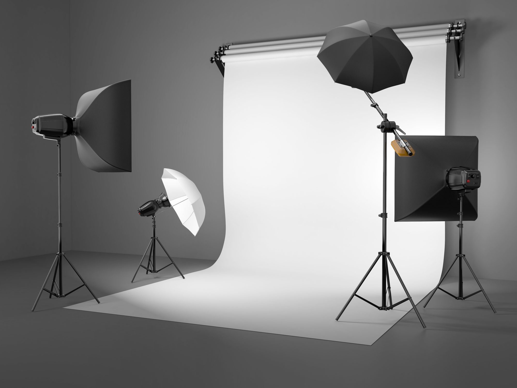 light stands at photo shoot