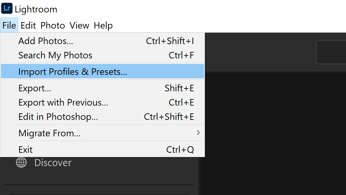 import profiles and presets