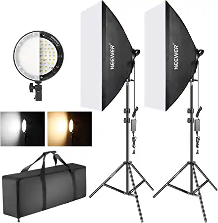 Neewer Bi-Color Dimmable LED Softbox Kit