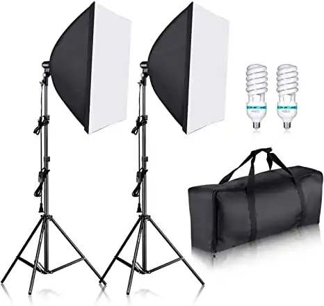 Neewer 700W24x24 inches Softbox with Lighting Kit