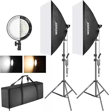 Neewer Bi-Color Dimmable LED Softbox Kit