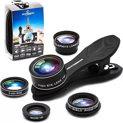 SHUTTERMOON UPGRADED Phone Camera Lens Kit for iPhone
