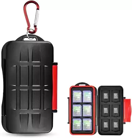Kiorafoto Professional Water-Resistant Anti-Shock Holder Storage SD